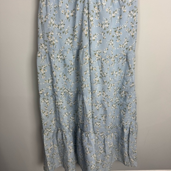 EN SAISON | NEW Sullivan Blue Floral Midi Dress Women’s Size Large - Picture 12 of 14